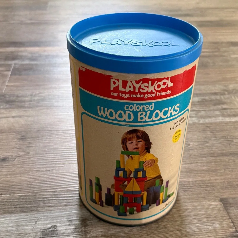 Playskool blocks canister